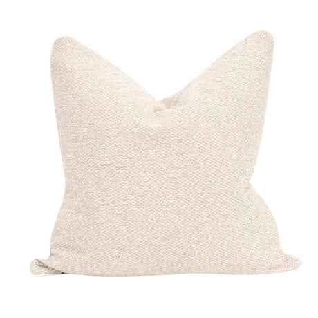 The Not So Basic 22" Essential Pillow in Livesmart Gellar-Linen, Livesmart Machale-Ivory Piping, Set of 2 from Essentials For Living - Luna Furniture