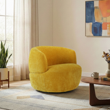 Thornton Gold Chenille Swivel Chair from Ashcroft Furniture - Luna Furniture