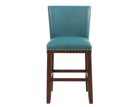 Tiffany 24″ Counter Stool, Peacock Leatherette, Set of 2 from Steve Silver - Luna Furniture