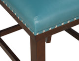 Tiffany 24″ Counter Stool, Peacock Leatherette, Set of 2 from Steve Silver - Luna Furniture