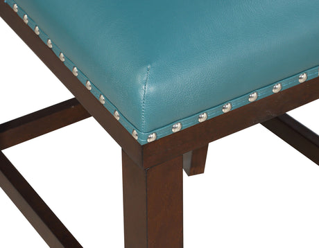 Tiffany 24″ Counter Stool, Peacock Leatherette, Set of 2 from Steve Silver - Luna Furniture