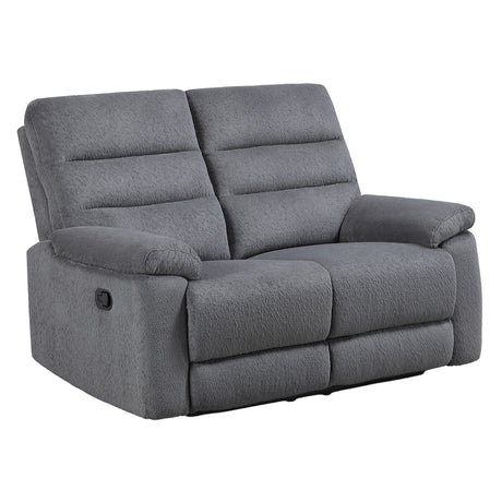 Cozy Gray Manual Recliner Loveseat from Steve Silver - Luna Furniture