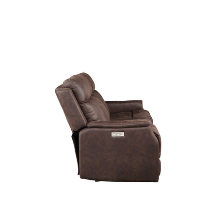 Valencia Walnut Dual-Power Reclining Sofa from Steve Silver - Luna Furniture