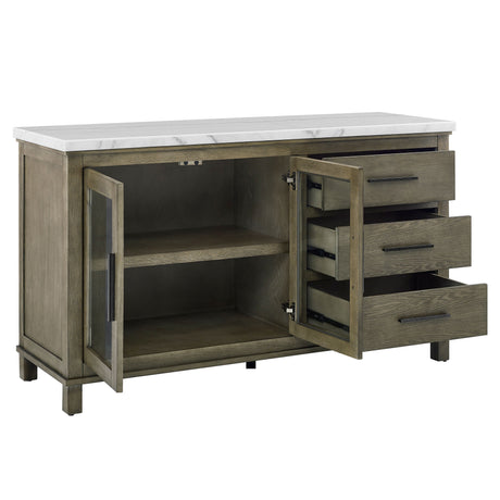 Grayson Server, White Marble Top from Steve Silver - Luna Furniture