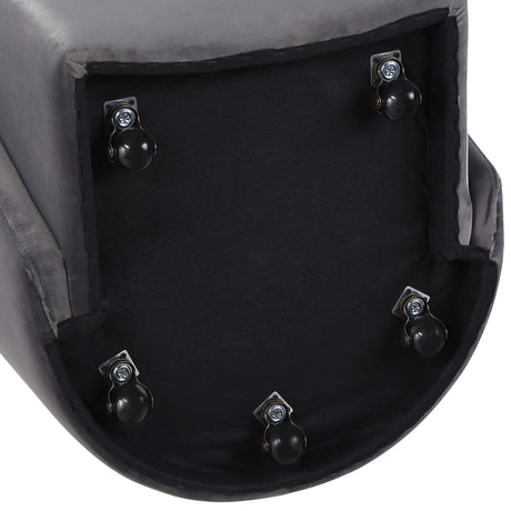 Annie Gray Velvet Barrel Chair with Casters, Set of 2 from Steve Silver - Luna Furniture
