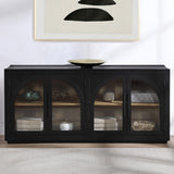 Magnolia Cathedral Doored Server, Black from Steve Silver - Luna Furniture