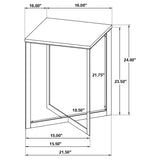 Tobin White and Black 3-Piece Marble Top Coffee and End Table Set from Coaster - Luna Furniture