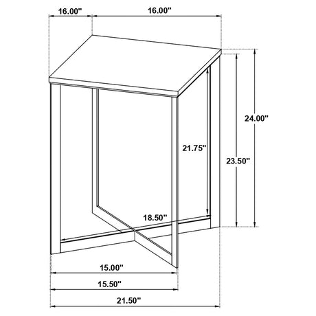 Tobin White and Black 3-Piece Marble Top Coffee and End Table Set from Coaster - Luna Furniture