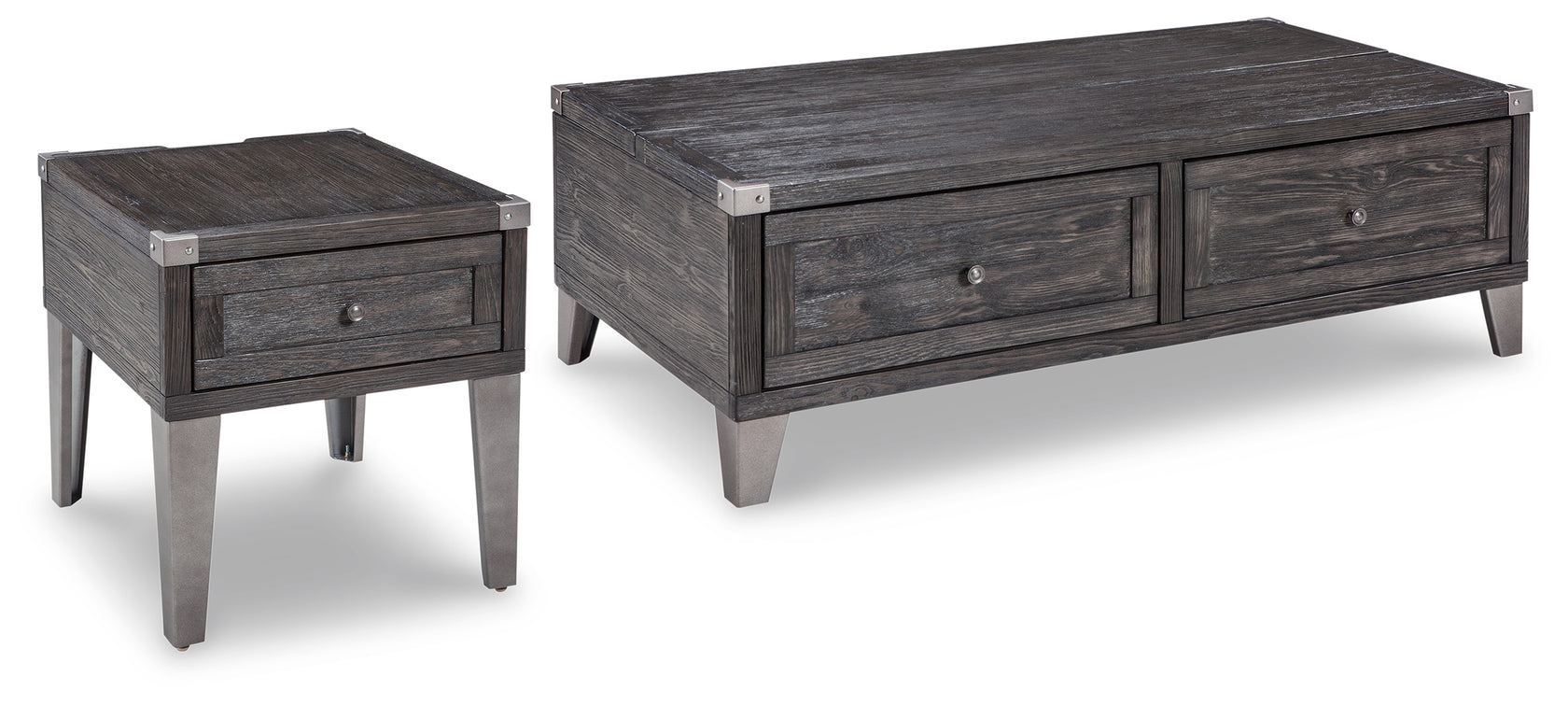 Todoe Coffee Table with 1 End Table in Dark Gray from Ashley Furniture - Luna Furniture