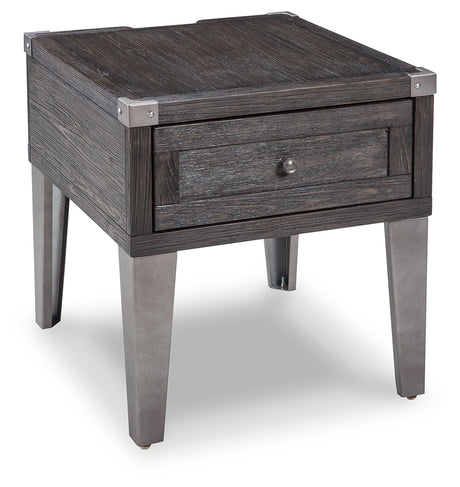 Todoe Coffee Table with 1 End Table in Dark Gray from Ashley Furniture - Luna Furniture