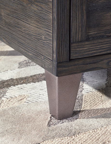 Todoe Coffee Table with 2 End Tables in Dark Gray from Ashley Furniture - Luna Furniture