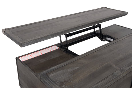 Todoe Coffee Table with 2 End Tables in Dark Gray from Ashley Furniture - Luna Furniture