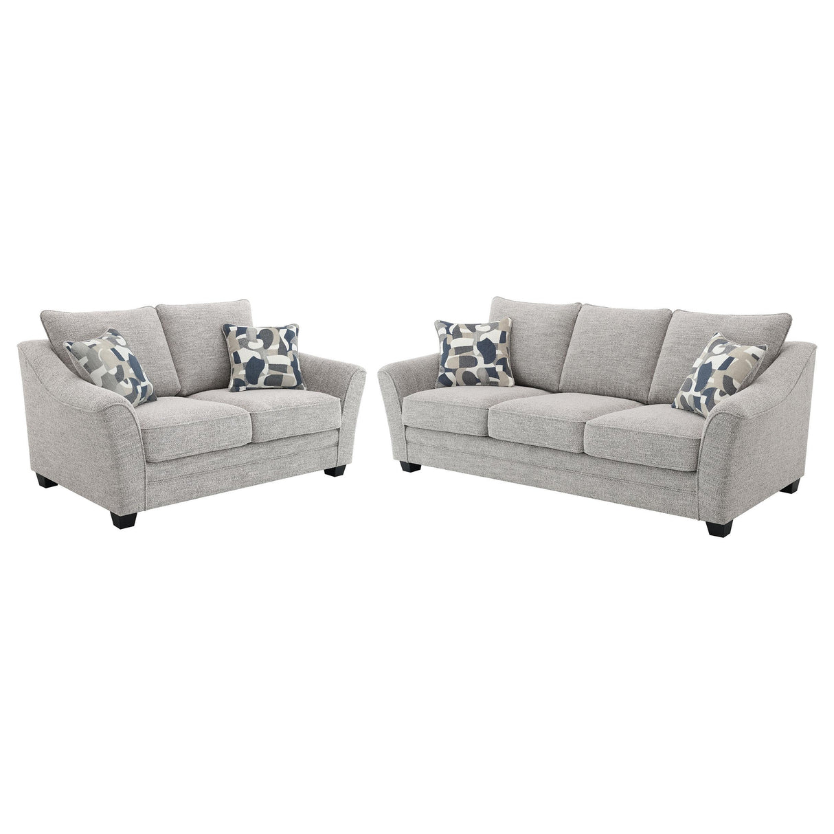 Tomkins Light Gray 2-Piece Boucle Upholstered Sofa Set from Coaster - Luna Furniture