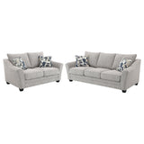 Tomkins Light Gray 2-Piece Boucle Upholstered Sofa Set from Coaster - Luna Furniture