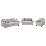 Tomkins Light Gray 3-Piece Boucle Upholstered Sofa Set from Coaster - Luna Furniture