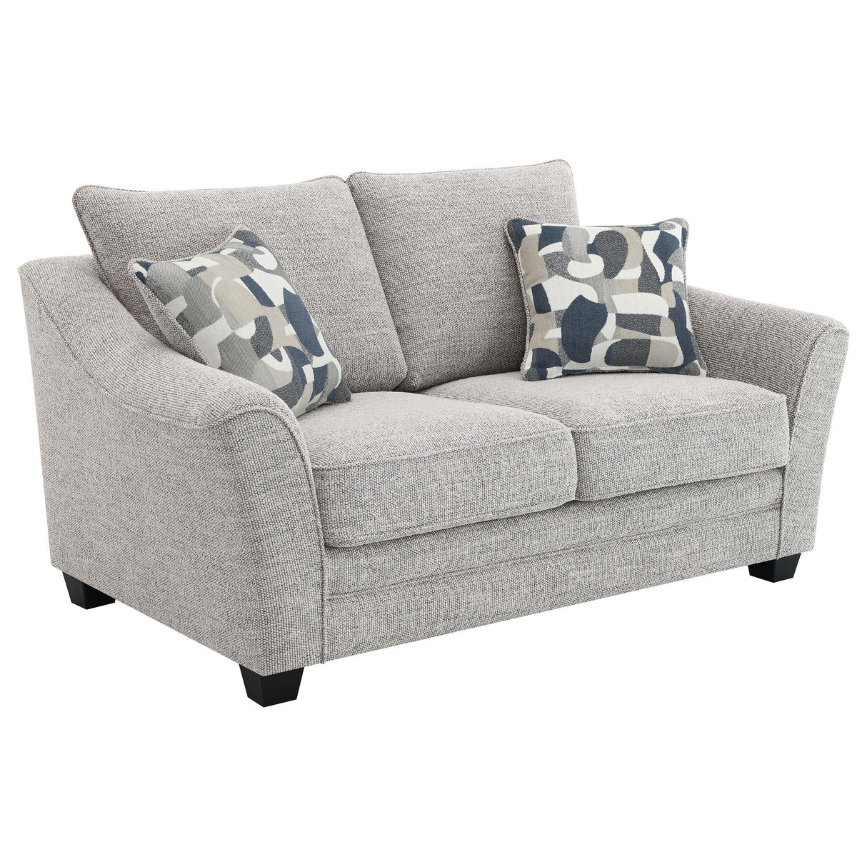 Tomkins Light Gray Boucle Upholstered Loveseat from Coaster - Luna Furniture