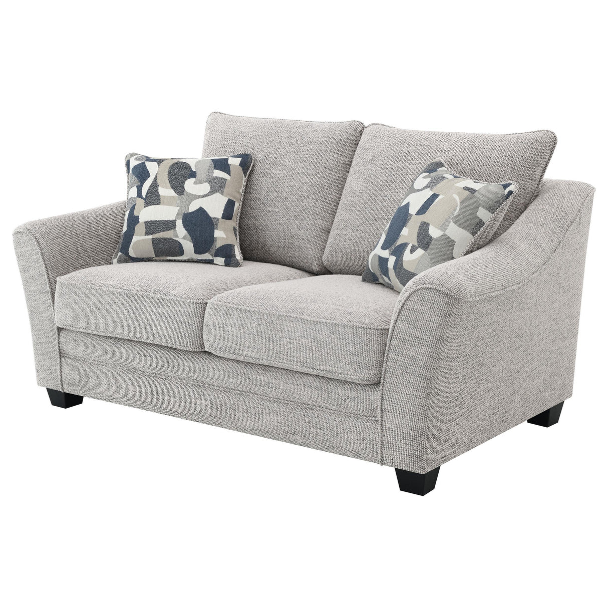 Tomkins Light Gray Boucle Upholstered Loveseat from Coaster - Luna Furniture