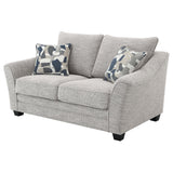 Tomkins Light Gray Boucle Upholstered Loveseat from Coaster - Luna Furniture