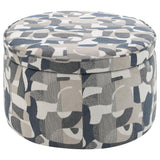 Tomkins Indigo Blue Oval Upholstered Storage Ottoman from Coaster - Luna Furniture