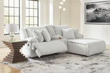 Top Tier Alloy 3-Piece RAF Chaise Reclining Sectional from Ashley - Luna Furniture
