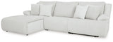 Top Tier Alloy 3-Piece LAF Chaise Reclining Sectional from Ashley - Luna Furniture