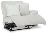 Top Tier Alloy 4-Piece LAF Chaise Reclining Sectional from Ashley - Luna Furniture
