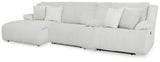 Top Tier Alloy 4-Piece LAF Chaise Reclining Sectional from Ashley - Luna Furniture