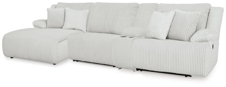 Top Tier Alloy 4-Piece LAF Chaise Reclining Sectional from Ashley - Luna Furniture