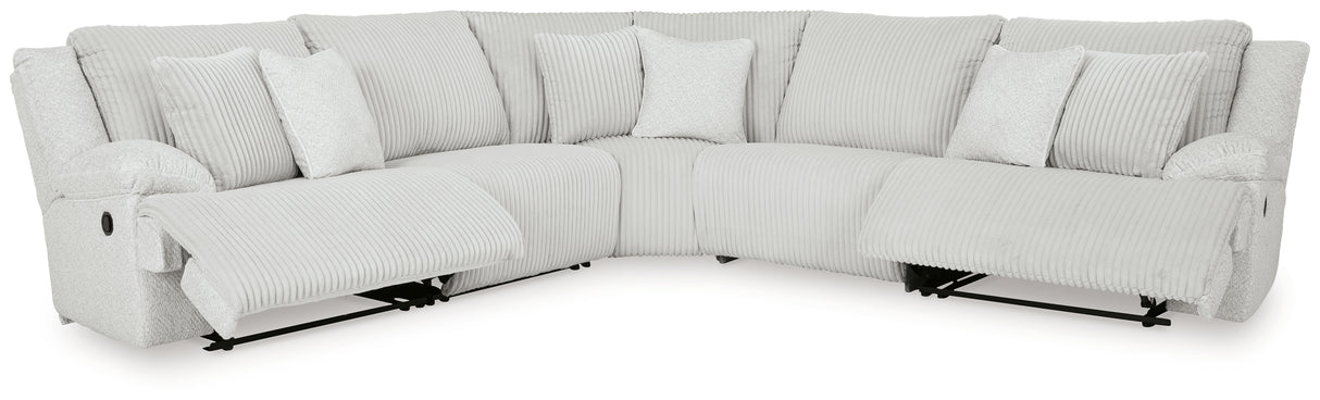 Top Tier Alloy 5-Piece Reclining Sectional from Ashley - Luna Furniture
