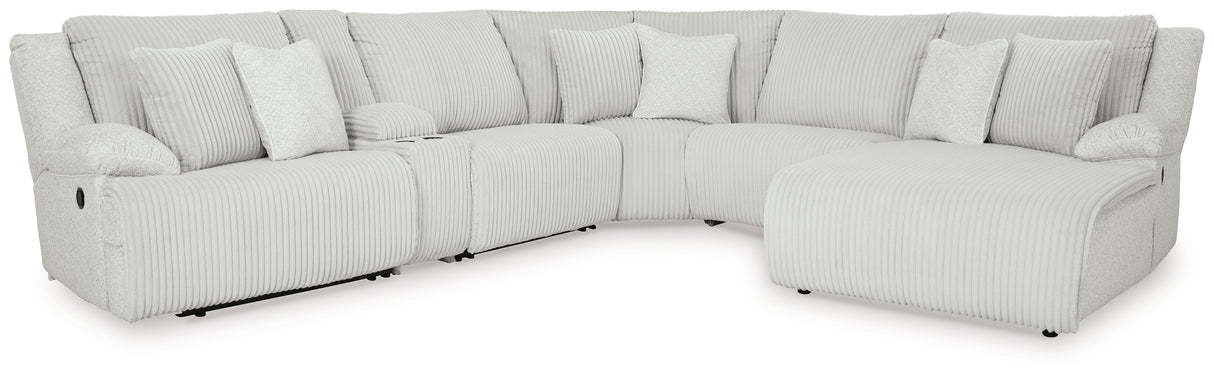 Top Tier Alloy 6-Piece RAF Chaise Reclining Sectional from Ashley - Luna Furniture