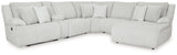 Top Tier Alloy 6-Piece RAF Chaise Reclining Sectional from Ashley - Luna Furniture