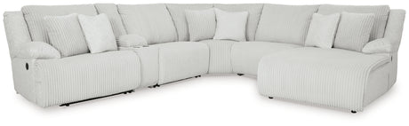 Top Tier Alloy 6-Piece RAF Chaise Reclining Sectional from Ashley - Luna Furniture