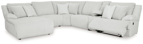Top Tier Alloy 6-Piece LAF Chaise Reclining Sectional from Ashley - Luna Furniture