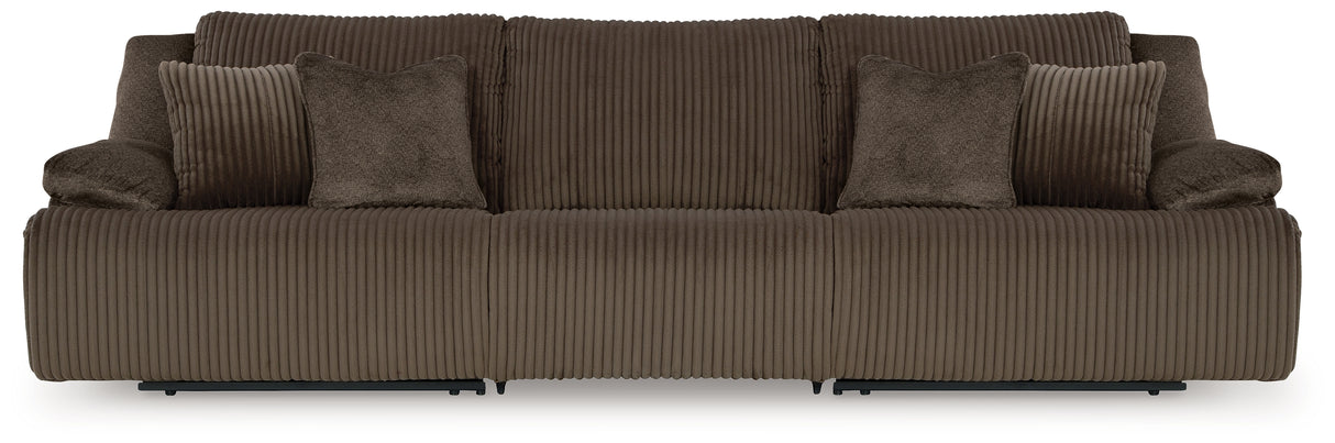 Top Tier Chocolate 3-Piece Sectional Sofa from Ashley - Luna Furniture