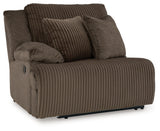 Top Tier Chocolate 3-Piece RAF Chaise Reclining Sectional from Ashley - Luna Furniture