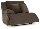 Top Tier Chocolate 3-Piece RAF Chaise Reclining Sectional from Ashley - Luna Furniture