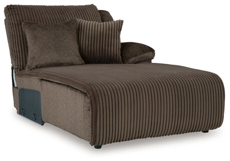 Top Tier Chocolate 3-Piece RAF Chaise Reclining Sectional from Ashley - Luna Furniture