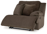 Top Tier Chocolate 3-Piece LAF Chaise Reclining Sectional from Ashley - Luna Furniture