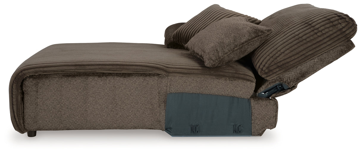 Top Tier Chocolate 4-Piece LAF Chaise Reclining Sectional from Ashley - Luna Furniture