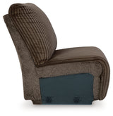 Top Tier Chocolate Armless Chair from Ashley - Luna Furniture
