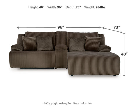 Top Tier Chocolate Sofa and Recliner from Ashley - Luna Furniture