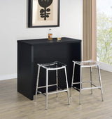 Topanga Engineered Wood Freestanding Home Bar Cabinet Black from Coaster - Luna Furniture