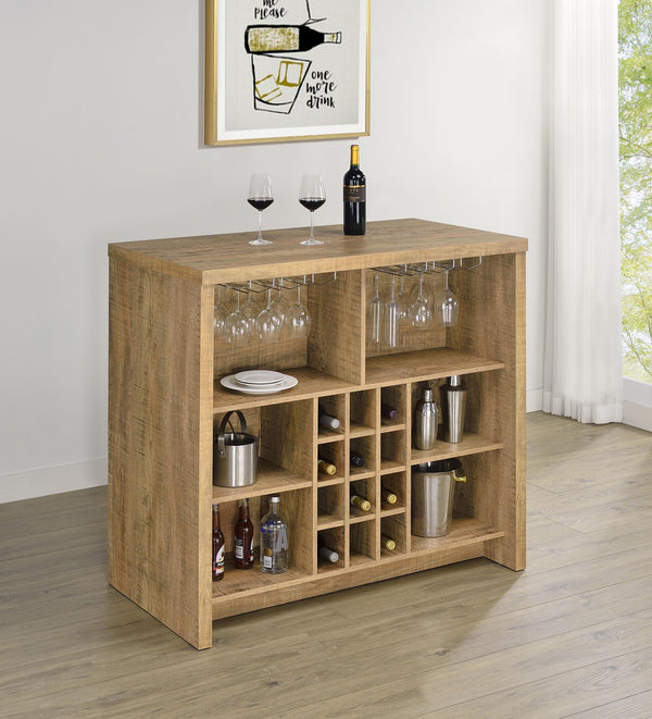 Topanga Mango Engineered Wood Freestanding Home Bar Cabinet