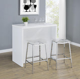 Topanga Engineered Wood Freestanding Home Bar Cabinet White from Coaster - Luna Furniture