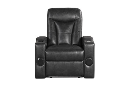Topgun Black Power Recliner with Bluetooth Speaker and Led Light from Happy Homes - Luna Furniture