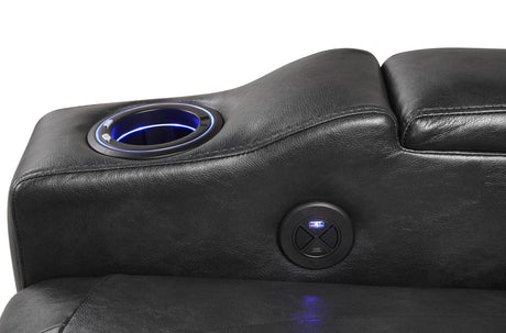 Topgun Black Power Recliner with Bluetooth Speaker and Led Light from Happy Homes - Luna Furniture
