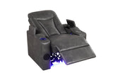 Topgun Dark Gray Power Recliner with Bluetooth Speaker and Led Light from Happy Homes - Luna Furniture