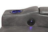 Topgun Dark Gray Power Recliner with Bluetooth Speaker and Led Light from Happy Homes - Luna Furniture