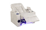 Topgun Ivory Power Recliner with Bluetooth Speaker and Led Light from Happy Homes - Luna Furniture
