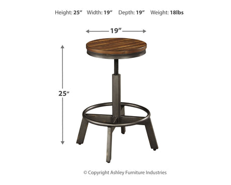 Torjin 2-Piece Bar Stool in Brown/Gray from Ashley - Luna Furniture